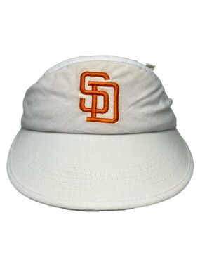 Vintage San Diego Padres SD Visor Sports Specialties 90s MLB White Hat